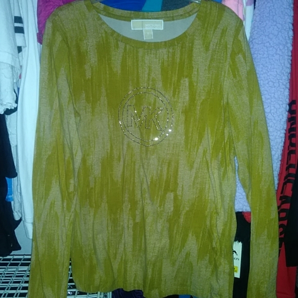 Olive green amd silver MK shirt - Picture 3 of 3